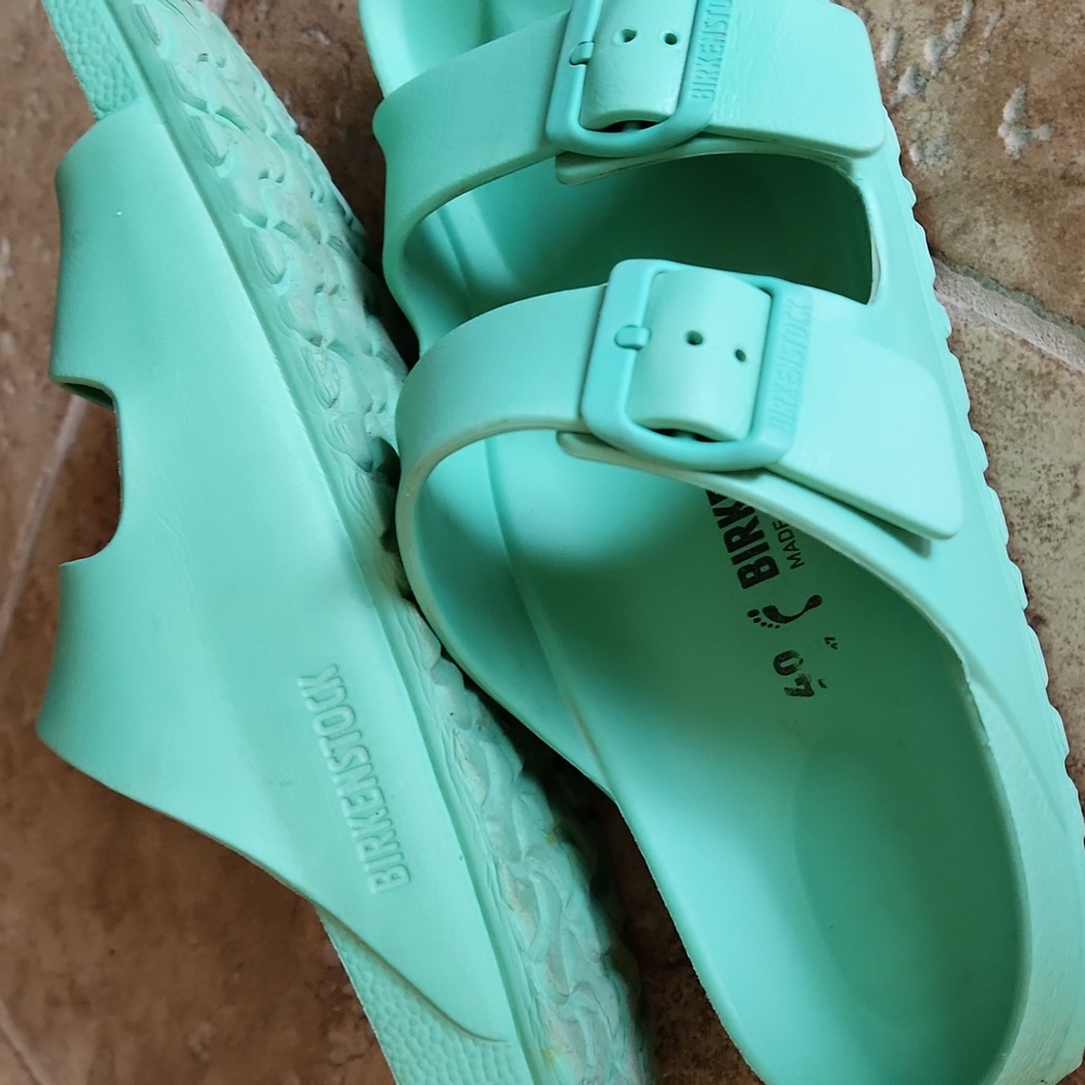 Birkenstock Womans Mint Green Sandals Size EUR 40 - Picture 6 of 14
